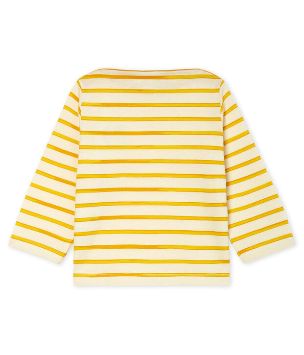 Lang&auml;rmeliges Baby-T-Shirt f&uuml;r Jungen weiss/gelb