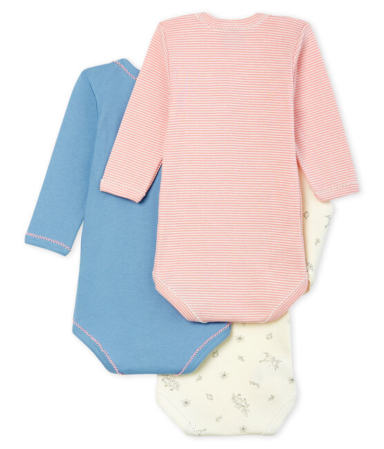 Trio langärmelige Baby-Bodys für Mädchen variante 1