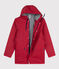 Klassische Regenjacke aus recyceltem Material und Bio-Baumwolle rot CORRIDA