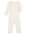 Baby-Body mit langen Beinen aus Wolle und Baumwolle ECRU CN
