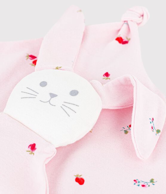 Baby-Kuscheltier aus Baumwolle mit Blumenmotiv rosa BARELY/ MULTICO