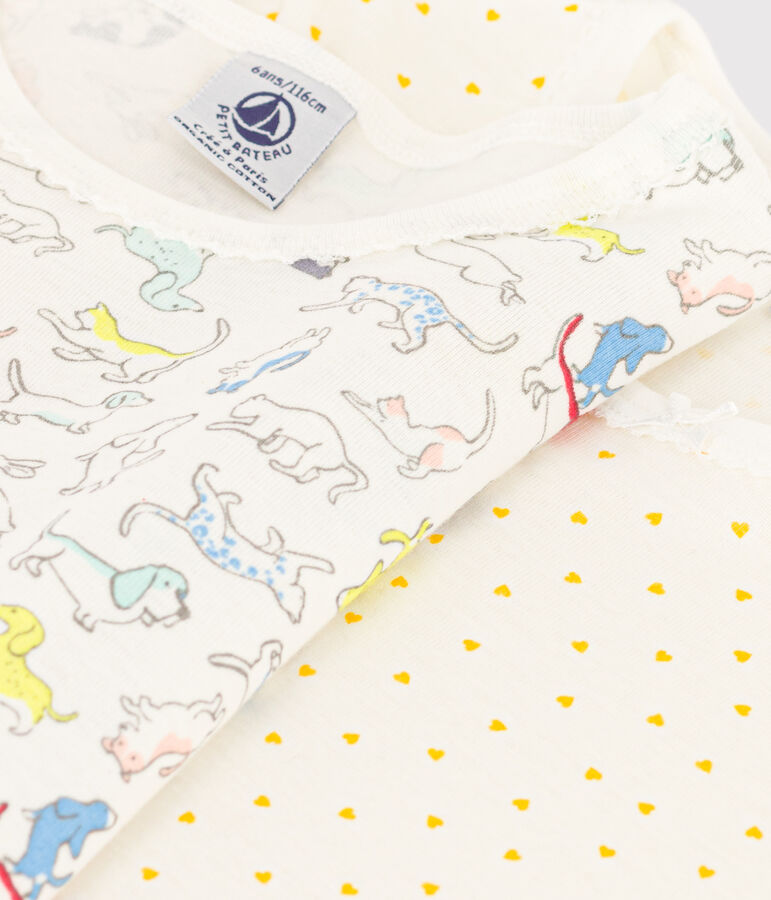 2er-Set Kinder-Kurzpyjamas aus Baumwolle mit Tiermotiv f&uuml;r M&auml;dchen vielfarbig