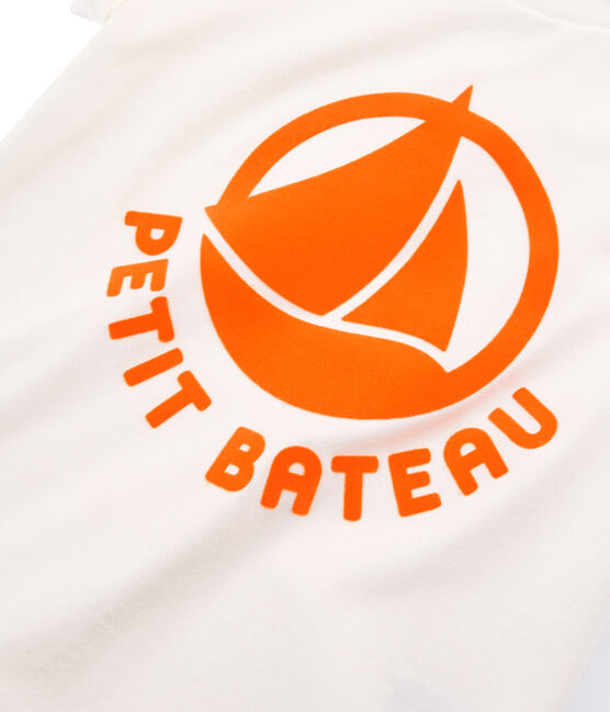 Logo-T-Shirt für Kinder weiss MARSHMALLOW