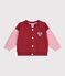 Zweifarbiger Baby-Teddy aus Baumwolle rosa/rosa