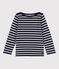 Kinder-Matrosenshirt aus Baumwolle für Mädchen blau SMOKING/ ARGENT