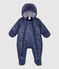 Baby-Fliegeroverall mit Muster blau SMOKING/weiss MARSHMALLOW