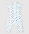 Langer Baby-Overall aus Bio-Baumwoll-Windelstoff mit Boot-Motiv weiss MARSHMALLOW/weiss MULTICO