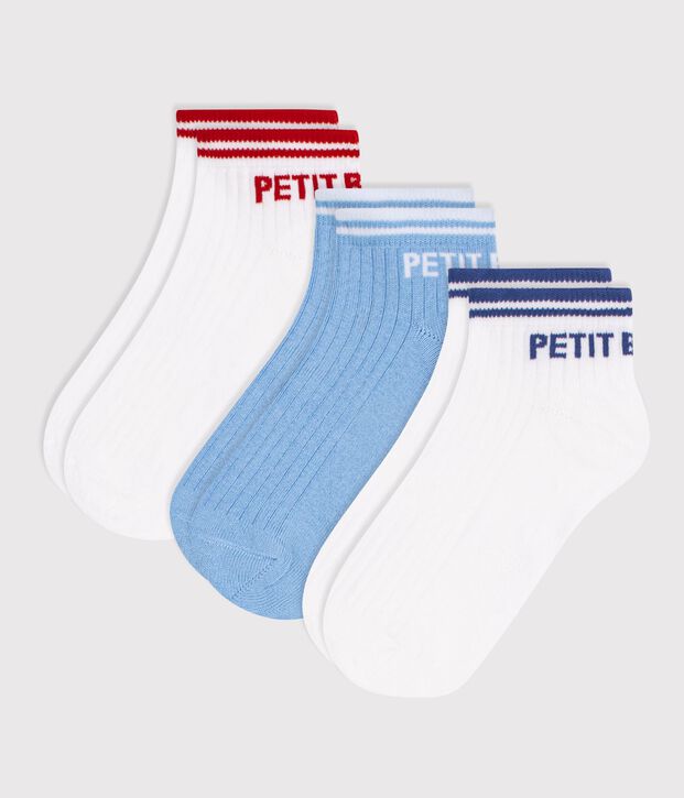 3er-Set Kinder-Socken aus Baumwolle mit Sportmotiv vielfarbig