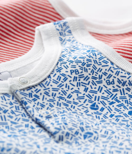 Duo Baby-Kurzoveralls Jungen aus Rippstrick variante 1