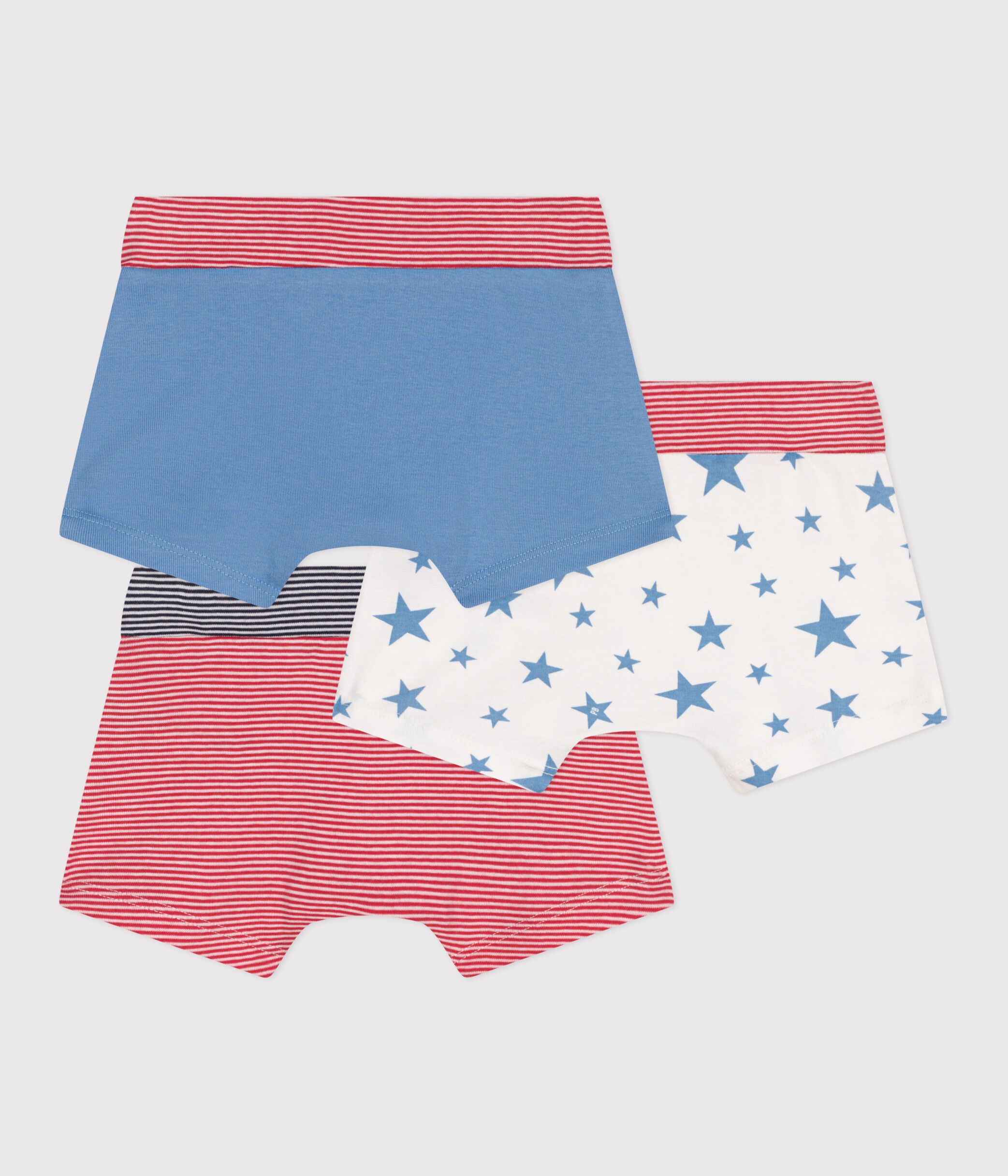 Petit Bateau Jungen Unterwäsche 3er Pack - Bio-Baumwolle Slips Mit Print