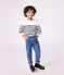 Kinder-Pullover aus Wolle und Baumwolle mit Streifen blau MARSHMALLOW/ SOIR
