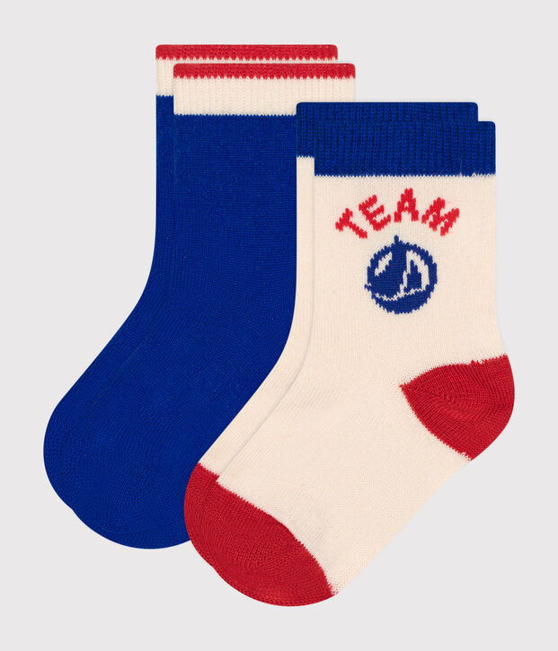 2er-Set Baby-Socken aus Baumwolle Team Petit Bateau vielfarbig