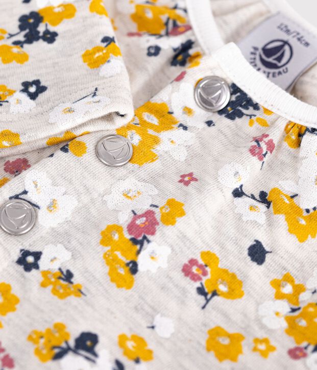 Baby-Cardigan aus Doppeljersey f&uuml;r M&auml;dchen beige/vielfarbig