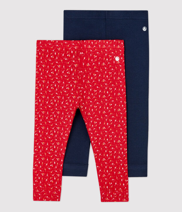 2er-Set Baby-Leggings aus Baumwolle vielfarbig