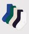 5er-Set Kinder-Socken aus einfarbiger Baumwolle vielfarbig