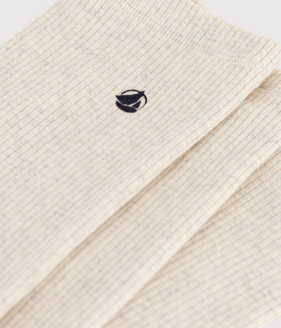 Kinder-Leggings aus Baumwolle für Mädchen beige MONTELIMAR CHINE