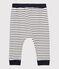 Baby-Hose aus Molton. weiss MARSHMALLOW/blau SMOKING