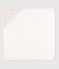 Quadratisches Baby-Badetuch aus Baumwolle weiss MARSHMALLOW/rot TERKUIT