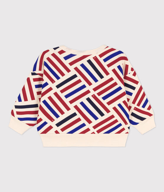 Baby-Sweatshirt aus Molton mit Printgrafik für Jungen weiss AVALANCHE/ MULTICO