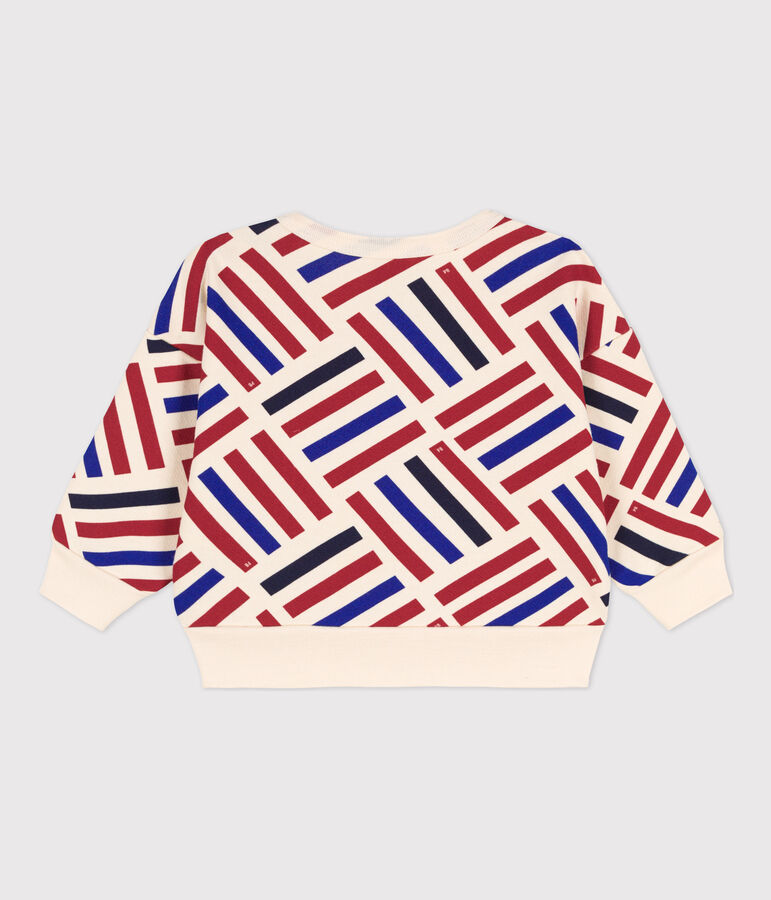 Baby-Sweatshirt aus Molton mit Printgrafik f&uuml;r Jungen naturfarben/vielfarbig