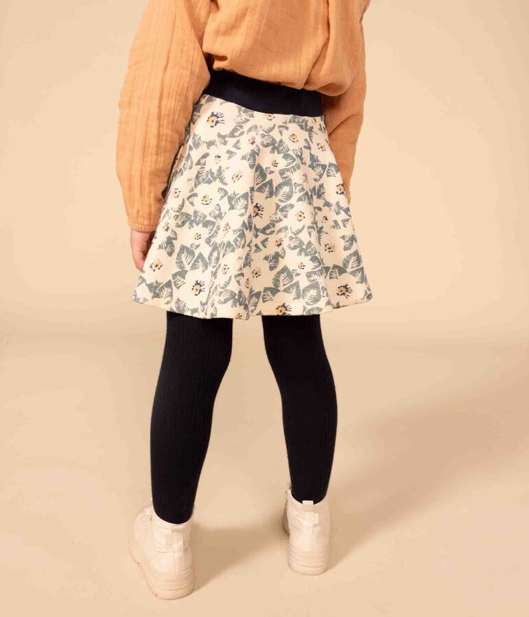 Kinderrock aus Molton f&uuml;r M&auml;dchen naturfarben/vielfarbig