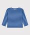 Kinder-Shirt Marini&egrave;re aus Baumwolle mit Streifen blau/blau
