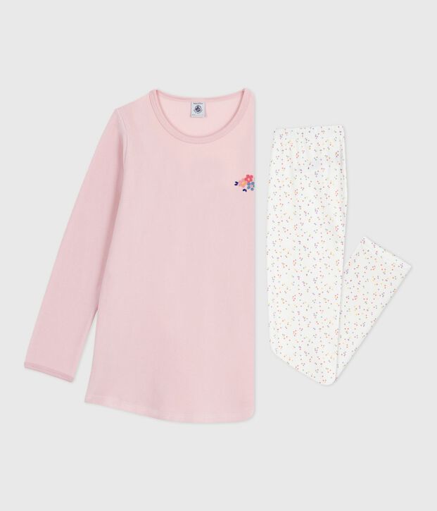 Kinder-Nachthemd und Leggings aus Nicki rosa/vielfarbig