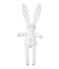 Doudou lapin bébé mixte imprimé weiss LAIT/weiss MULTICO