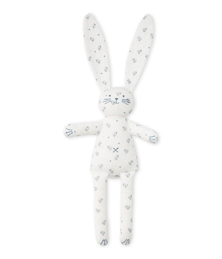 Doudou lapin b&eacute;b&eacute; mixte imprim&eacute; weiss LAIT/weiss MULTICO