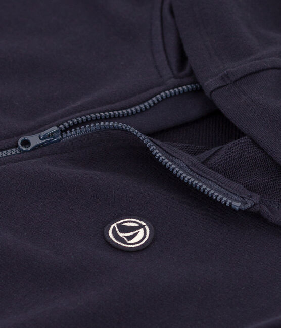 Sweatshirt mit Reißverschluss und Kapuze für Kinder/Jungen blau SMOKING