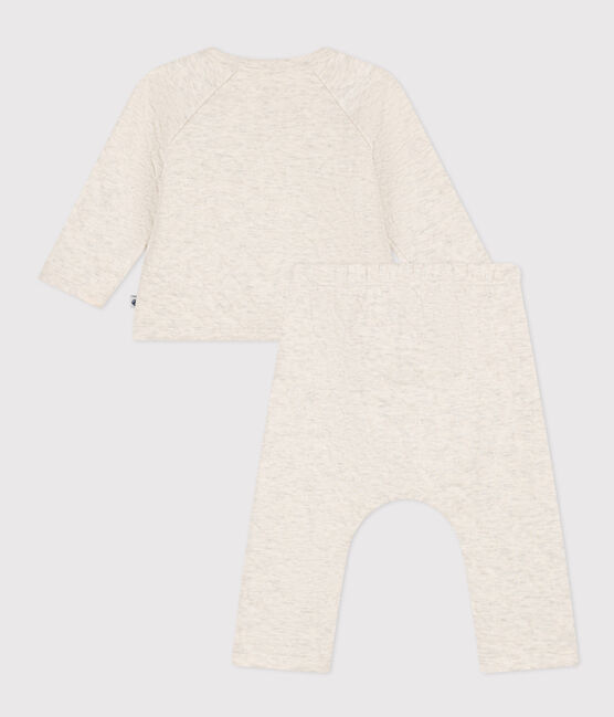 Baby-Set aus gestepptem Doppeljersey beige MONTELIMAR CHINE