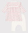 Jacquard-Baby-Kleid mit Leggings aus Baumwolle weiss MARSHMALLOW/rot TERKUIT