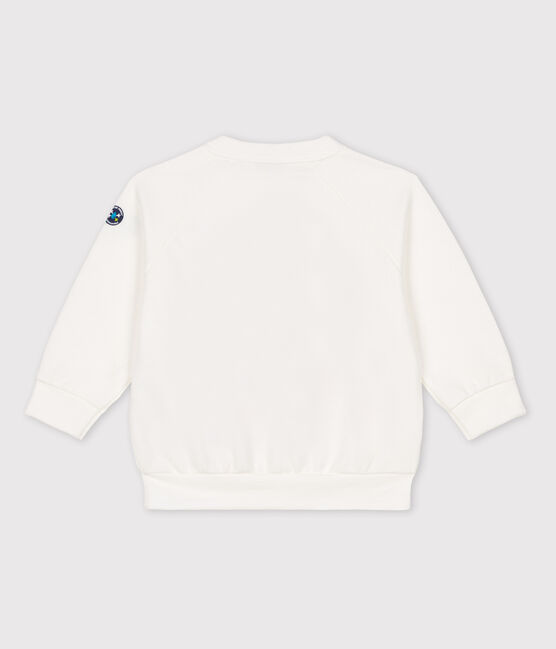 Baby-Sweatshirt Petit Bateau × Water Family weiss MARSHMALLOW