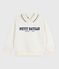 Kinder-Sweatshirt aus bedruckter Baumwolle naturfarben MILK