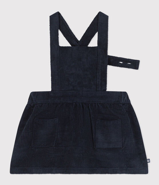 Ärmelloses Babykleid aus Cord blau SMOKING