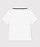 Kurzärmeliges Poloshirt aus Jersey für Jungen weiss MARSHMALLOW