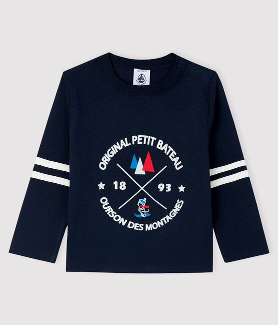Baby-T-Shirt für Jungen blau SMOKING