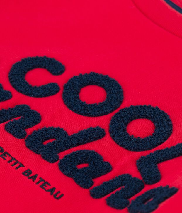 Sweatshirt aus Molton f&uuml;r Jungen rot