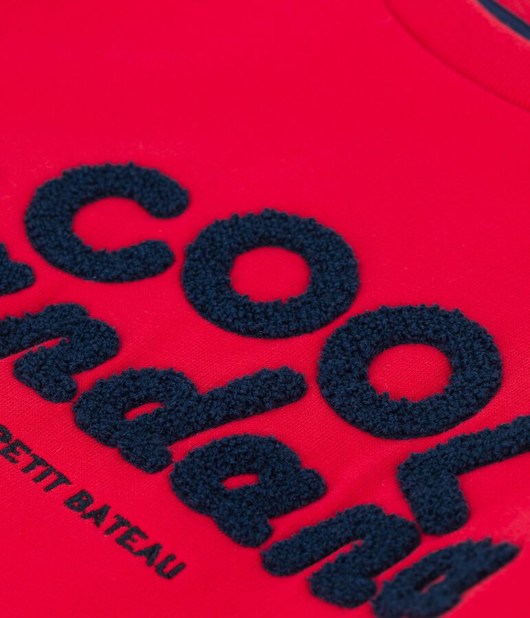 Sweatshirt aus Molton f&uuml;r Jungen rot