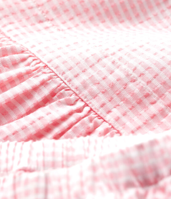 Baby-Kleid und -Bloomers für Mädchen. rosa MINOIS/weiss MARSHMALLOW