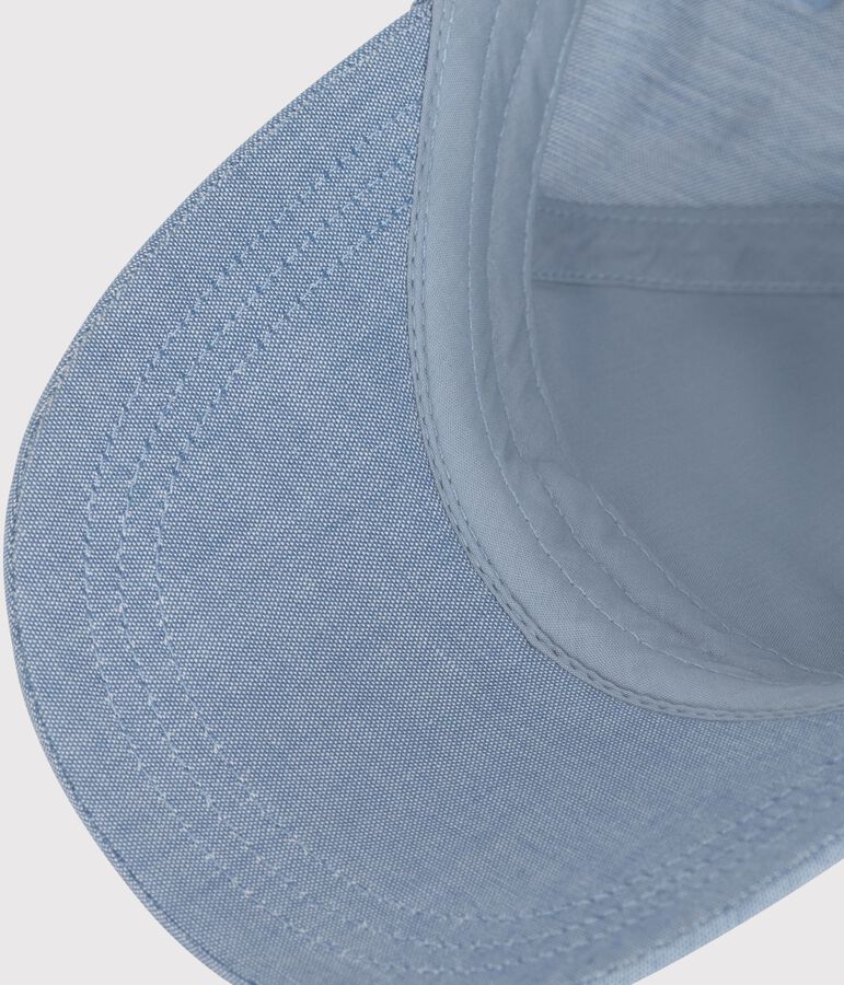 Baby-Kappe Petit Bateau aus hellem Denim blau BLEU CLAIR