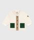 Wattierter Baby-Mantel mit Kapuze aus Sherpa