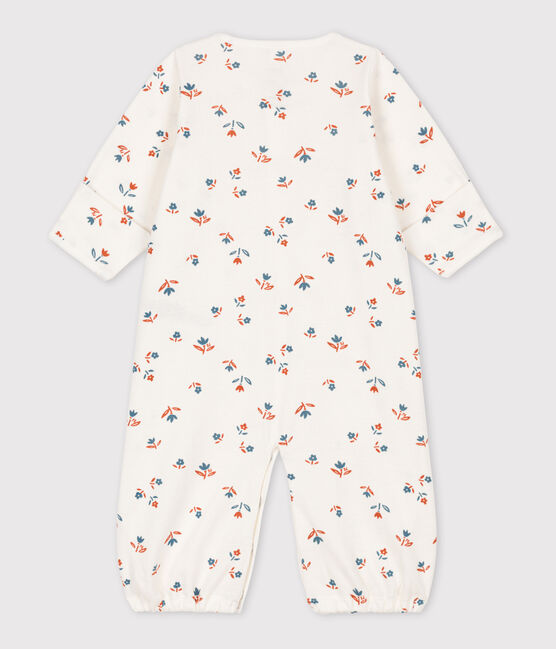Bedruckter Baby-Kombi-Overall aus Baumwolle weiss MARSHMALLOW/weiss MULTICO