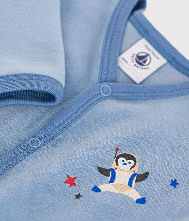 Strampler aus Nicki blau