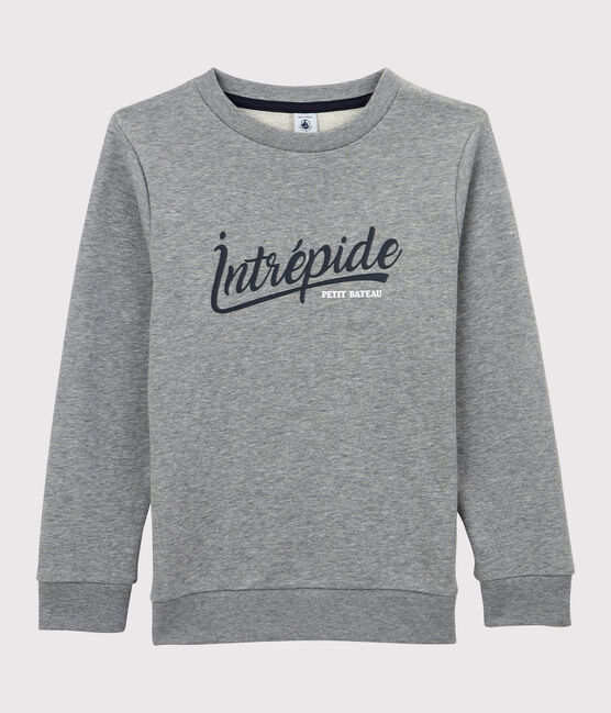 Kinder-Sweatshirt aus Molton für Jungen grau SUBWAY CHINE