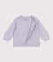 Baby-Cardigan aus einfarbigem Baumwollstrick violett PARME