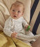 Bedruckter Baby-Strampler aus Molton weiss MARSHMALLOW/weiss MULTICO