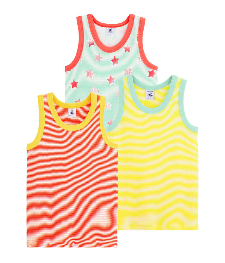 3er-Set Tanktops f&uuml;r kleine Jungen vielfarbig
