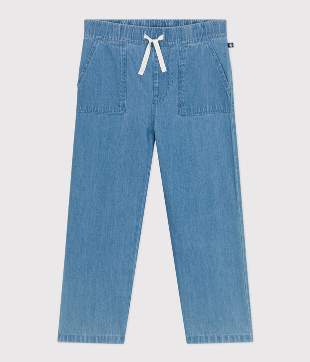 Gerade geschnittene Hose aus leichtem Denim Kinder/Jungen blau