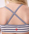 Kinder-Bikini mit Streifen weiss MARSHMALLOW/blau MEDIEVAL